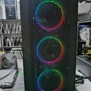 Custom gaming PC build with Ryzen 7 7700 processor and NVIDIA RTX 5060 graphics card